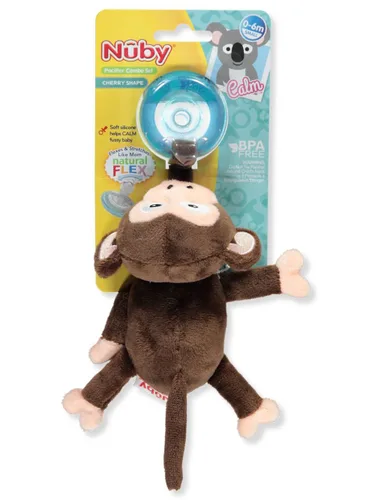 Vista 2 de Nuby Natural Flex - Chupete de cereza con Snoozie, jirafa, 0-6 meses