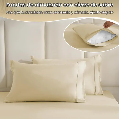 Vista 7 de CozySmile Juego de Sábanas Suaves como Seda Twin XL - Sábanas de Microfibra Transpirable Refrescante de Lujo de 3 Piezas, Bolsillo Profundo de 16