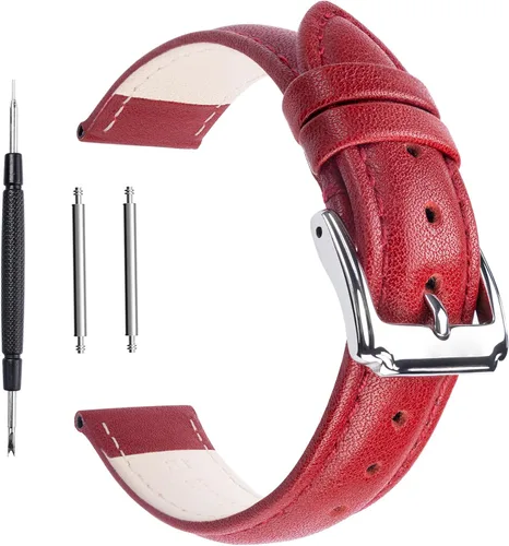 Vista 8 de Correa de reloj de 18, 20, 22 mm de piel de vacuno, extra suave, para hombres y mujeres