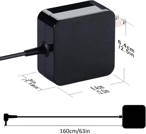 Vista 5 de Cargador Eokoowo de 65 W compatible con Asus Vivobook Go 12 15 Series E1504FA F1605 L210 L210M L510 L510MA, Vivobook 14 15 F412 F415 X515, F515JA