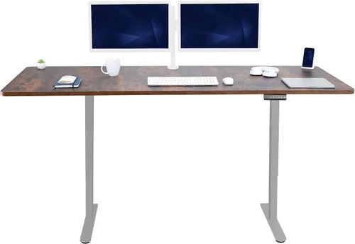 Vista 41 de VIVO DESK-KIT-E2B1B - Escritorio eléctrico de pie con motor doble, ajuste de altura de memoria, serie E2B, marco negro superior negro, DESK-KIT-E2B1B