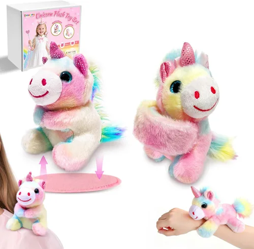 Vista 9 de Juguetes de peluche con imán de unicornio para el hombro, lindo regalo de peluche para niñas de 3 a 8 años, accesorios de disfraz, regalos para niños