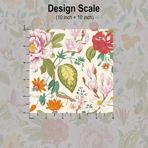 Vista 7 de Blooming Wall DPYC02-1 - Papel tapiz autoadhesivo con textura de peonía y flores primaverales, decoración de pared