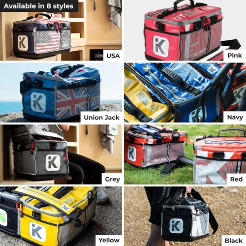 Vista 4 de KitBrix Bolsa de equipo deportivo - Bolsa impermeable para natación, ciclismo, correr, gimnasio, fútbol, fútbol, transición de triatlón, carreras