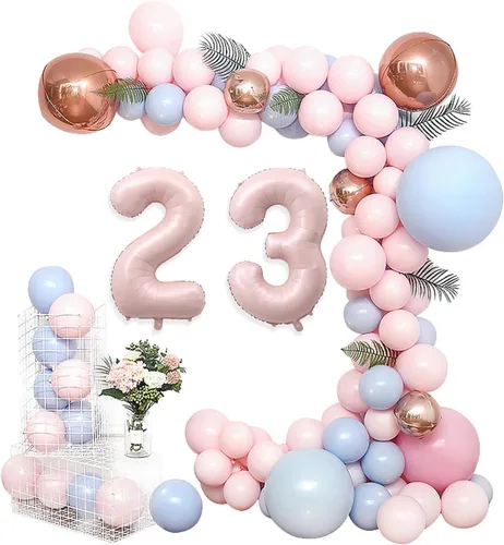 Vista 4 de Globos de papel de aluminio de 40 pulgadas con el número 22, decoraciones para fiesta de cumpleaños número 22, boda, despedida de soltera
