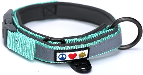 Vista 15 de Pawtitas Cuello ajustable reflectante para perro, Collar para perro acolchado, Negro