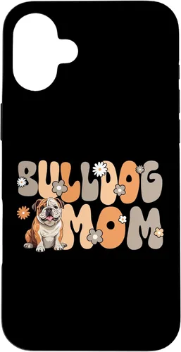 Vista 22 de Funda para iPhone 16 Bulldog Inglés Groovy World's Best English Bulldog Mom