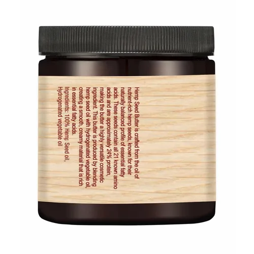 Vista 2 de Mantequilla de semillas de cáñamo 4 oz. 100% pura cruda fresca natural prensada en frío. Hidratante para la piel, cuerpo y cabello, cremas