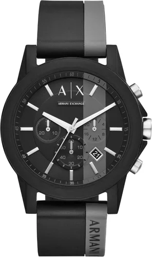Vista 12 de Reloj cronógrafo Armani Exchange AX para hombre con correa de cuero, acero inoxidable o silicona