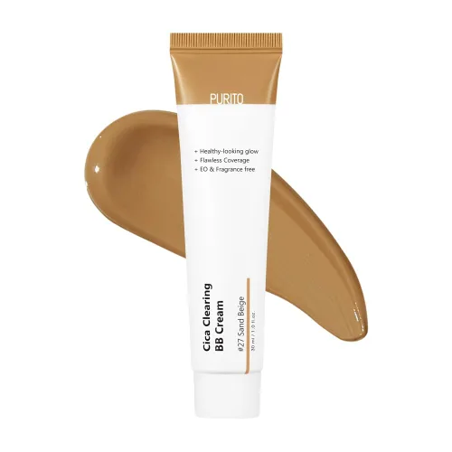 Vista 11 de PURITO Crema BB Cica Clearing #13 Marfil Neutral 1 fl.oz / 30ml, crema BB vegana, base de maquillaje, libre de crueldad