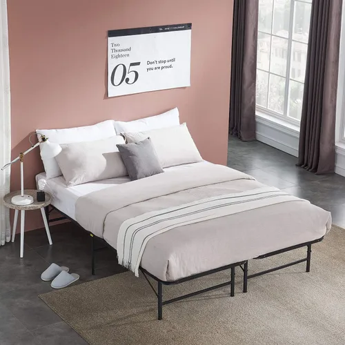 Vista 11 de Base de cama Vecelo, de 14 pulgadas, listones de acero resistente