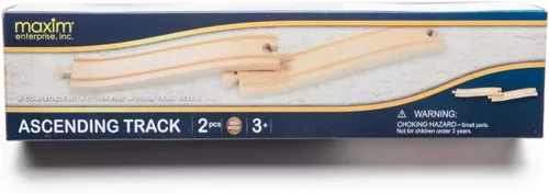 Vista 3 de Maxim Enterprise, inc. 8 pulgadas pista ascendente, vías de tren de madera compatibles con Thomas & Friends, Brio Toy Train, y todos
