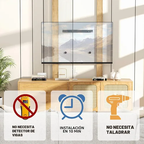 Vista 3 de KAMIWI Soporte de pared para TV de 12 a 55 pulgadas de hasta 100 libras