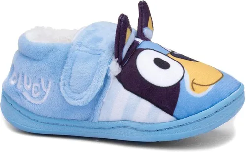 Vista 8 de Bluey Pantuflas para niños pequeños con correa de orejas 3D, zapatos de casa