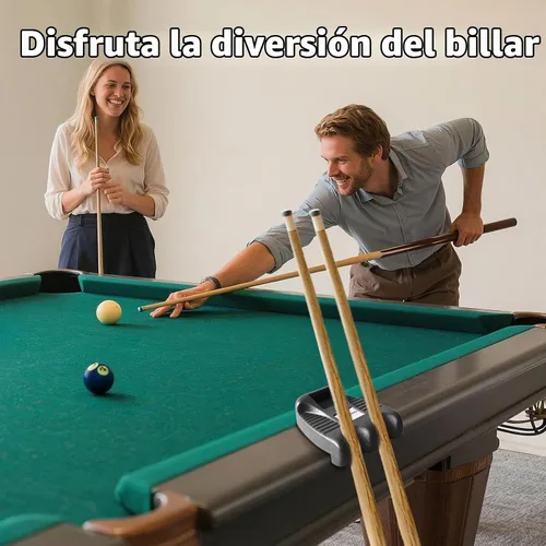 Vista 3 de Cue Rest - Estante portátil para tacos de billar con peso con soporte para tiza (2 agujeros)