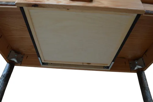Vista 5 de Escritorio rectangular pequeño de nogal manchado natural Amish-Made Natural Stain