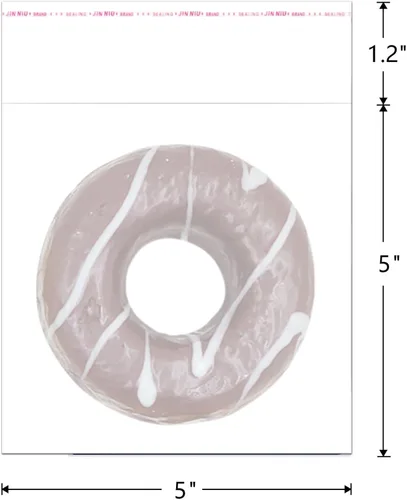 Vista 2 de Bolsas de celofán autosellantes de 5 x 5 pulgadas, 500 bolsas de celofán transparentes resellables autoadhesivas de 2 mil para galletas, dulces