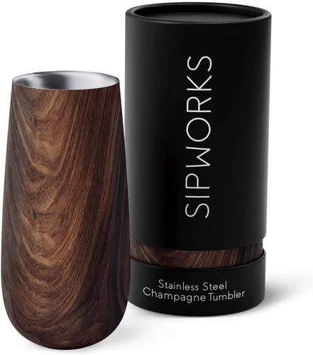 Vista 13 de Sipworks Vaso de vino de acero inoxidable de 8 onzas con aislamiento al vacío de doble pared, resistente a derrames, inastillable, para viajes