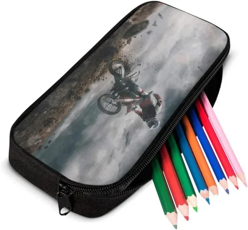 Vista 9 de KXZOYLM Mochila de motocross para niños, mochilas escolares de motocicleta, juego de 3 piezas, bolsa escolar con bolsa de almuerzo y estuche