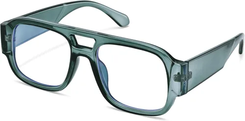 Vista 9 de Oversized Aviator Blue Light Blocking Glasses for Women Cherry Red