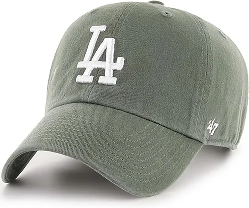 Vista 7 de 47 Brand MLB Moss Green Primary Logo Clean Up Adjustable Strap Baseball Cap Hat, Adult One Size Fits All