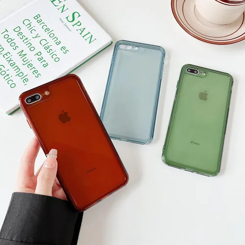 Vista 4 de ZTOFERA Funda para iPhone 7 Plus/8 Plus, Transparente Suave Silicona Bumper Protector Retro Color Transparente A Prueba de Golpes Caja Del Teléfono
