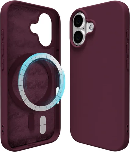Vista 196 de oakxco Funda de silicona para iPhone 12 Pro Max, magnética, compatible con carga inalámbrica Magsafe, cubierta protectora de goma suave y delgada