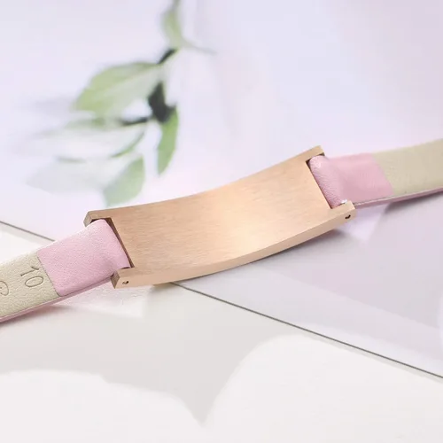 Vista 34 de MPRAINBOW Pulsera de alerta médica personalizada para mujer, correa de reloj de cuero genuino, grabado de doble cara, diabetes, epilepsia, joyería