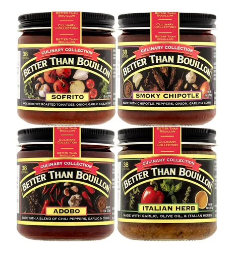 Vista 14 de Better Than Bouillon Colección Culinaria Base, Base de Adobo, Contiene 38 Porciones por Frasco, Frasco de Vidrio de 8 Onzas (Paquete de 2)