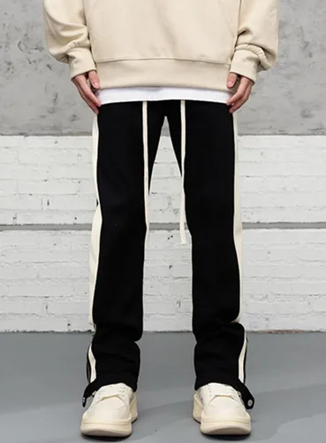 Vista 17 de Pantalones deportivos de gamuza sintética para mujer, pantalones de baile acampanados para hombre
