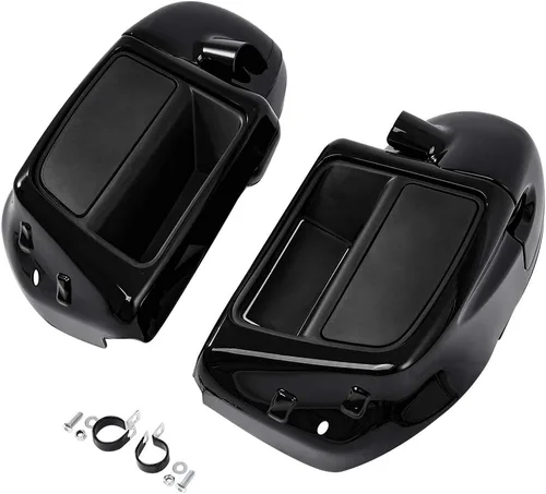 Vista 6 de XMT-MOTO Carenado inferior ventilado negro brillante con caja de altavoz de 16.5 cm para Harley Touring Road King FLHR Road Glide FLTRX Street Glide