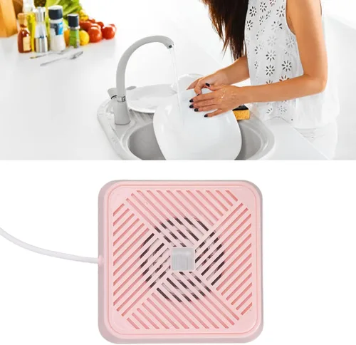 Vista 2 de Lavadora portátil,Mini Lavavajillas,Vibración de sonido Purificación de agua electrolítica Ip67 Impermeable Portátil USB Lavavajillas (), Rosado