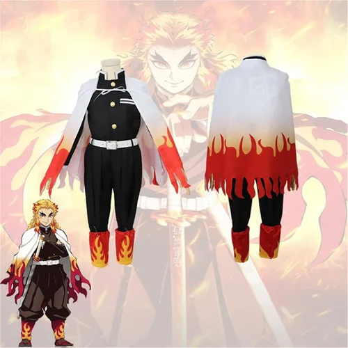 Vista 2 de Cosplay Life Demon Killer Vanquisher Complete Anime Costume Set Kimono Cardigan - Halloween Outfit For Unisex Adult