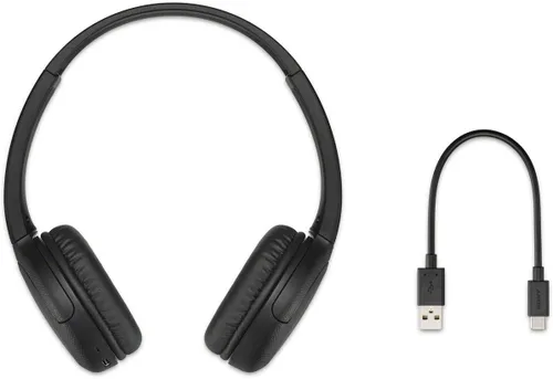Vista 6 de Sony Auriculares inalámbricos WH-CH510: Auriculares inalámbricos Bluetooth con micrófono para llamadas telefónicas, color negro Batería de hasta