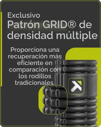 Vista 3 de TriggerPoint Grid 1.0 - Rodillo de espuma de 13" de multi-densidad para masaje de tejido profundo y recuperación muscular - Alivio para músculos