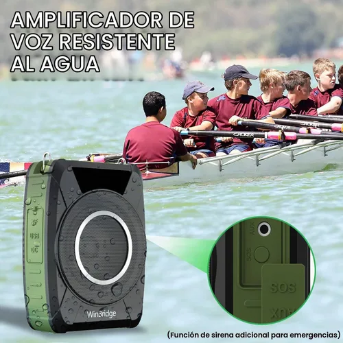 Vista 4 de Amplificador de voz impermeable con micrófono inalámbrico M801 20W