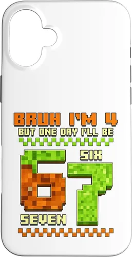 Vista 23 de Bruh I'm 4 But One-Day I'll Be 67 Retro 4th Birthday Kids Case for iPhone 17