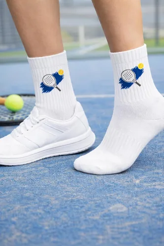 Vista 2 de Padel Crew - Calcetines deportivos antideslizantes, transpirables, unisex, paquete de 2 pares