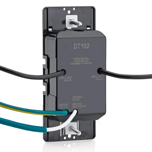 Vista 14 de Leviton Interruptor temporizador de cuenta regresiva para luces domésticas y extractores, 15-30 minutos, 1-2 horas, no requiere cable neutro, un