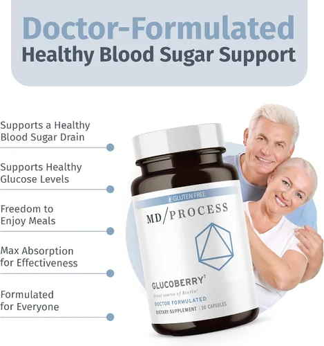 Vista 4 de GlucoBerry Maqui Berry Extracto con picolinato de cromo para apoyo a la salud sanguínea - con biotina y Gymnema Sylvestre - Formulado por médicos