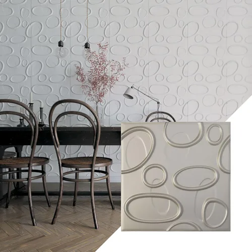 Vista 15 de Ekena Millwork WP20X20FEWH 19 5/8 pulgadas de ancho x 19 5/8 pulgadas de alto Felix EnduraWall Decorativo 3D Panel de pared cubre 2.67 pies cuadrados