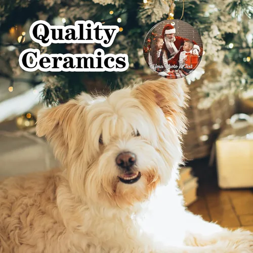 Vista 4 de Adornos de Navidad personalizados con foto, adorno de Navidad personalizado, decoración única para colgar del árbol de Navidad para baby shower, A1