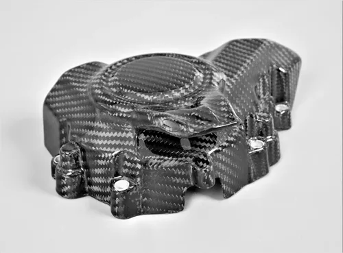 Vista 3 de Cubierta de piñón de fibra de carbono para Kawasaki Z900 2017-2023
