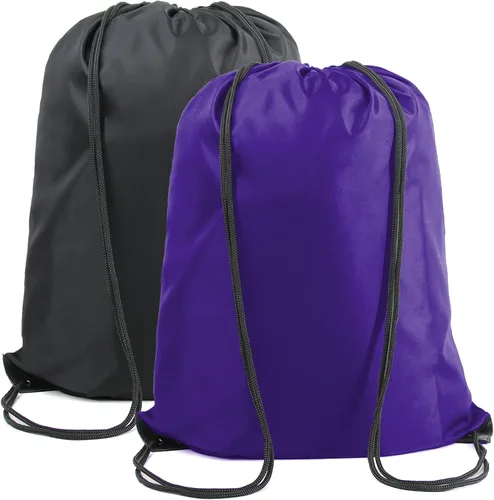Vista 18 de BeeGreen Mochila negra con cordón, paquete de 2 unidades, extra grande, 22.4 pulgadas de largo x 17.5 pulgadas de ancho, bolsas de cuerda deportivas