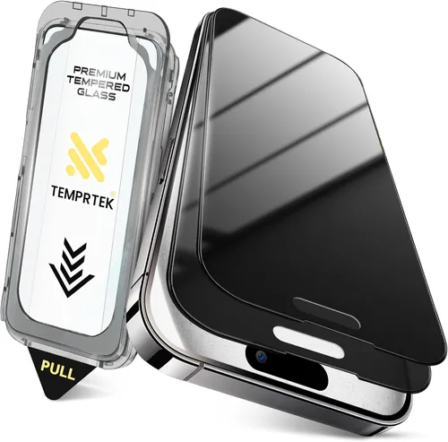 Vista 11 de TEMPRTEK+ 2 Pack para iPhone 14 Pro Protector de Pantalla de Privacidad, Vidrio Templado Antiespía, Resistencia a Rayaduras y Huellas Digitales