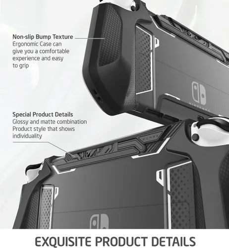 Vista 5 de Mumba Funda acoplable para Nintendo Switch OLED 2021 serie Blade TPU Grip funda protectora accesorios compatibles con Nintendo Switch OLED de 7
