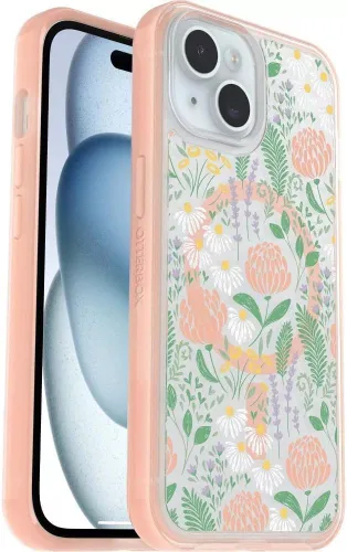 Vista 7 de OtterBox Funda para iPhone 16e, 15, 14 y 13 de la serie Symmetry, color negro, se ajusta a MagSafe, ultra suave, bordes elevados para proteger