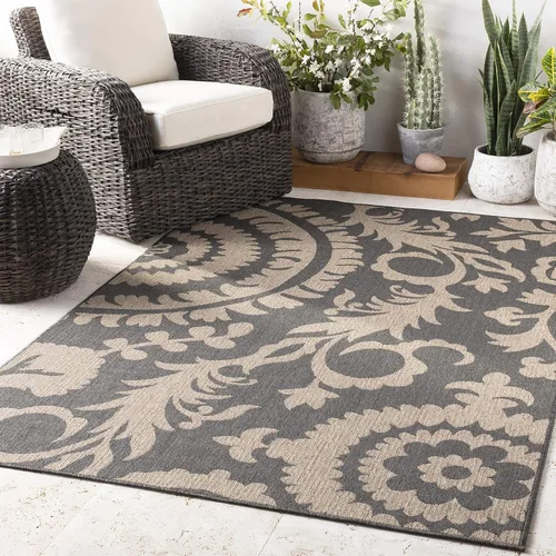 Vista 6 de Alysia Brick - Alfombra para interiores y exteriores, 2 pies 3 pulgadas x 4 pies 6 pulgadas