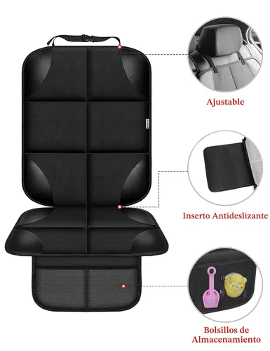 Vista 3 de Meolsaek - Protector de asiento de automóvil para asiento infantil, funda duradera de tela 600D resistente al agua con almohadilla gruesa y respaldo