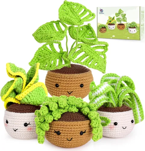 Vista 14 de Crochetta Kit de ganchillo para principiantes con tutoriales en video paso a paso, aprende a tejer para adultos y niños, suministros de manualidades